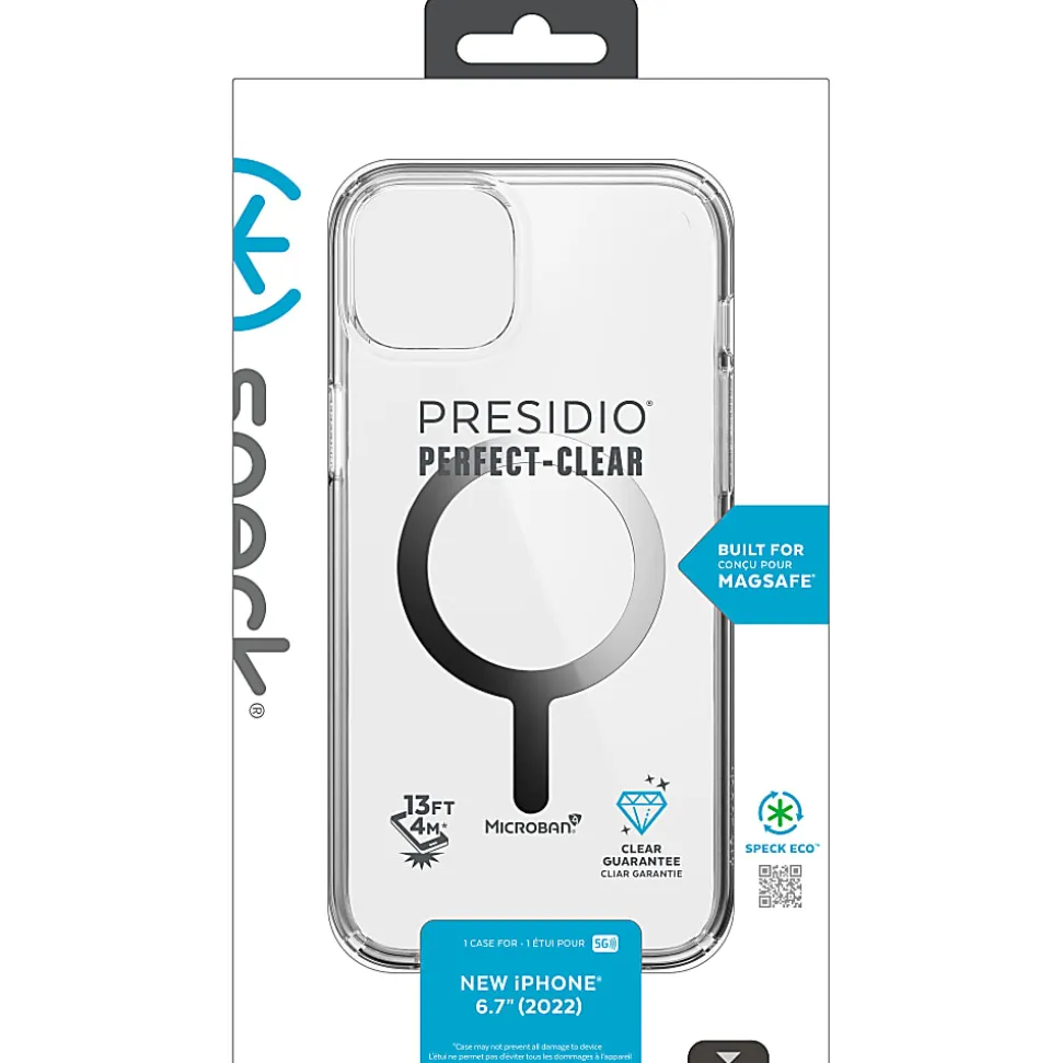 Speck Presidio® Perfect-Clear MagSafe® Case For iPhone® 14 Plus, Clear, 150119-3080