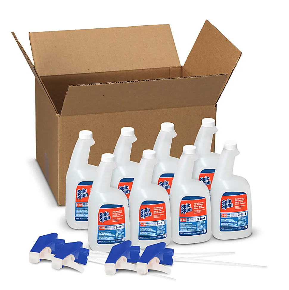 Spic And Span® Disinfecting All-Purpose Spray & Glass Cleaner, 32 Oz, 4 Spray Trigger Per Case, Case Of 8 Bottles