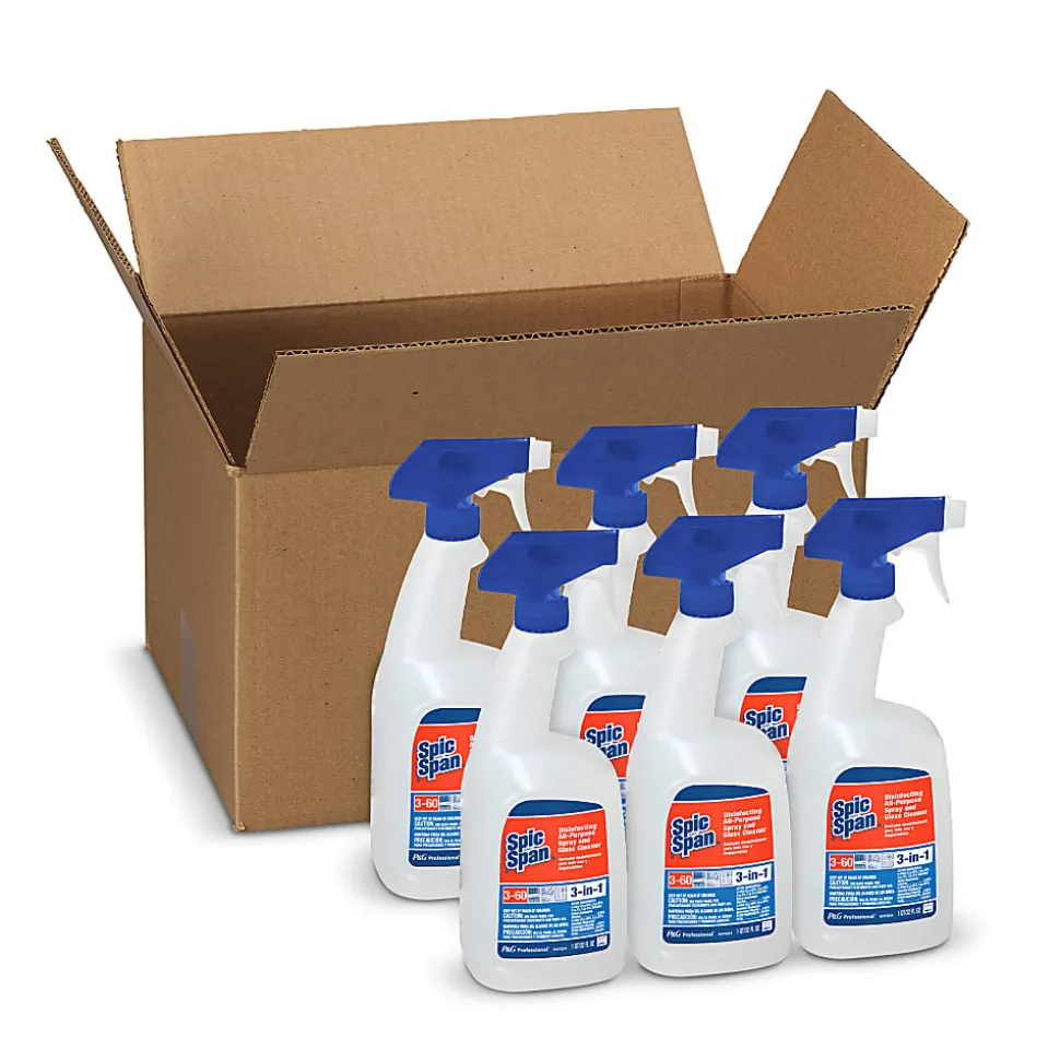 Spic And Span® Disinfecting All-Purpose Spray & Glass Cleaner, 32 Oz, 4 Spray Trigger Per Case, Case Of 8 Bottles