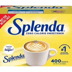 Splenda Single-serve Sweetener Packets - Packet - 0.035 oz (1 g) - Artificial Sweetener - 6/Carton - 400 Per Box