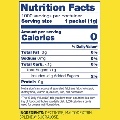 Splenda Sweetener Packets, Box of 1,000