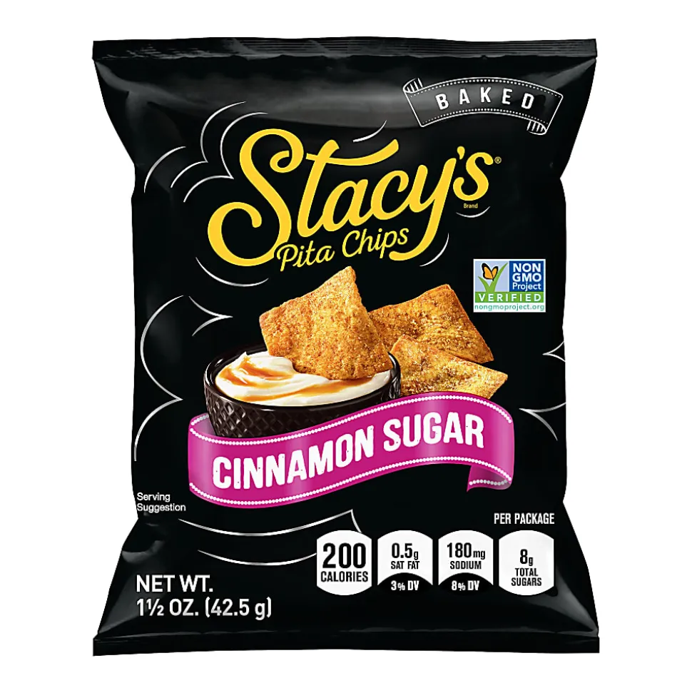 Stacy's® Cinnamon Sugar Pita Chips, 1.5 Oz, Pack Of 24