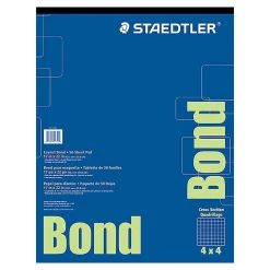 Staedtler® Bond Paper, 17" x 22", White With Blue Grid, 50 Sheets