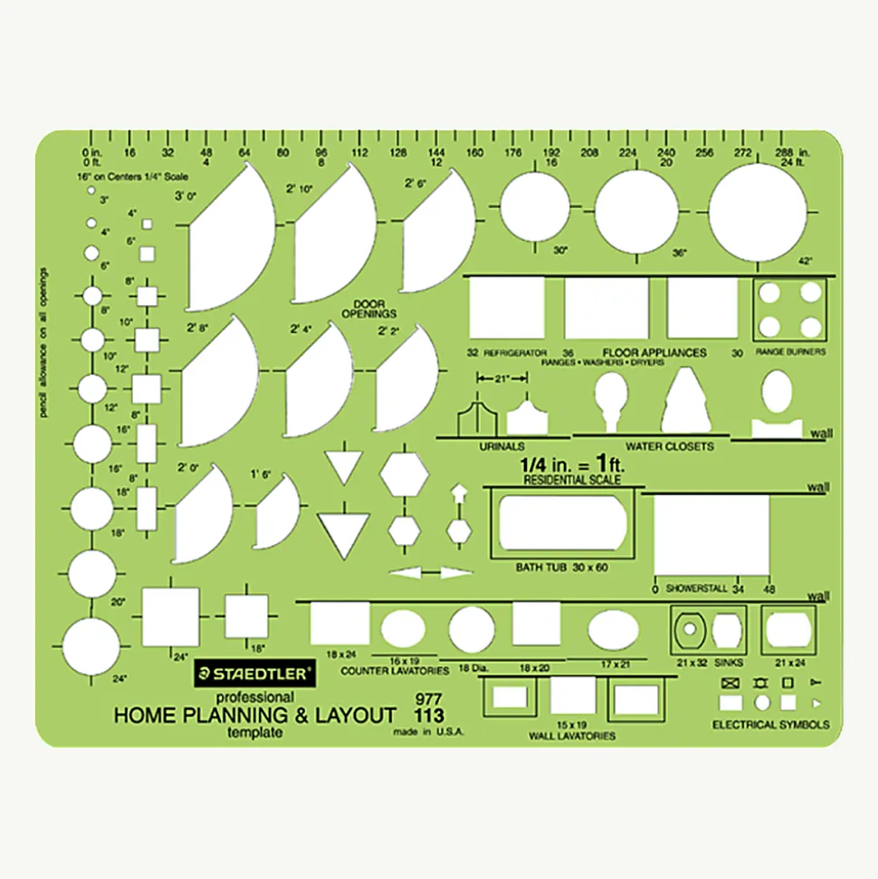 Staedtler® Mars® Template, Home Planning & Layout