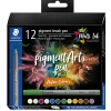 Staedtler Pigment Brush Pens, Nature Colors, Set Of 12 Pens