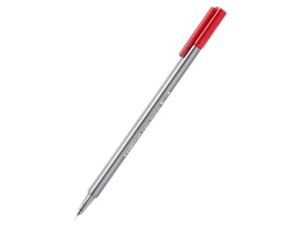 Staedtler® Triplus Fineliner Porous Point Pens, Fine Point, 0.3 mm, Gray Barrel, Assorted Ink Colors, Pack Of 10
