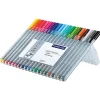 Staedtler® Triplus Fineliner Porous Point Pens, Fine Point, 0.3 mm, Gray Barrel, Assorted Ink Colors, Pack Of 20
