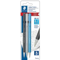 STAEDTLER® Triplus Micro Mechanical Pencils, 0.7 mm, #2 HB Lead, Pack of 3 Pencils