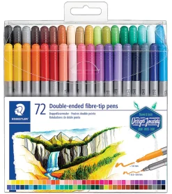 STAEDTLER - Twin-tip marker - assorted colors - 0.5-0.8 mm / 3 mm - narrow / broad (pack of 72)