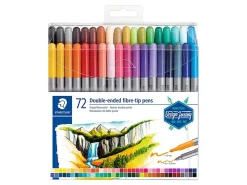 STAEDTLER - Twin-tip marker - assorted colors - 0.5-0.8 mm / 3 mm - narrow / broad (pack of 72)