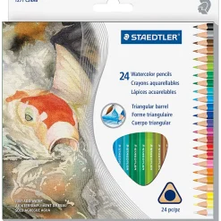 Staedtler® Watercolor Pencils, 5 mm, Assorted Colors, Box Of 24 Pencils