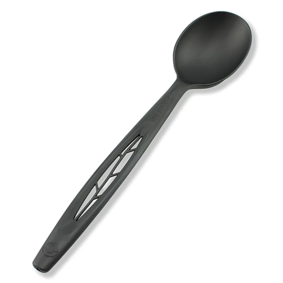 StalkMarket Compostable Cutlery Spoons, 6 1/2", Black, Pack Of 1,000 Spoons