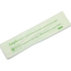 StalkMarket Compostable Cutlery Knives, Pearlescent White, Pack of 750