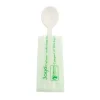 StalkMarket Compostable Individually Wrapped Spoons, 6 1/2", White, Pack Of 750 Spoons
