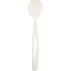 StalkMarket Compostable Individually Wrapped Spoons, 6 1/2", White, Pack Of 750 Spoons