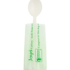 StalkMarket Compostable Individually Wrapped Spoons, 6 1/2