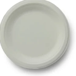 StalkMarket Compostable Round Plates, 6", White, Pack Of 1,000 Plates