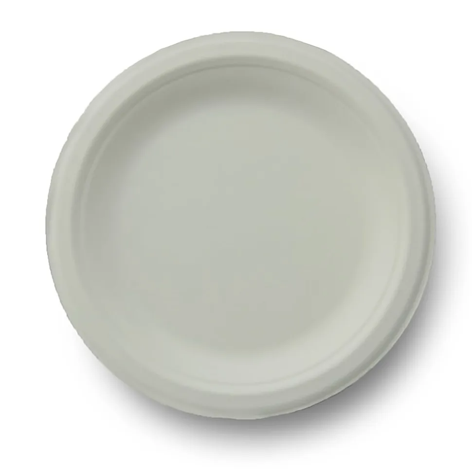 StalkMarket Compostable Round Plates, 6", White, Pack Of 1,000 Plates