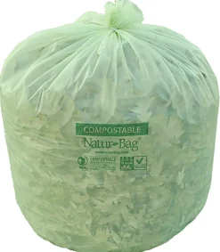 StalkMarket 0.8 Mil Compostable Trash Liners, 33 Gallons, Box Of 200 Bags