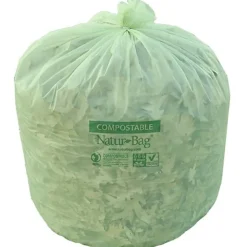 StalkMarket 0.8 Mil Compostable Trash Liners, 33 Gallons, Box Of 200 Bags