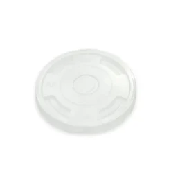 StalkMarket PLA Compostable Cup Lids, 9-24 Oz, Clear, Pack Of 1000