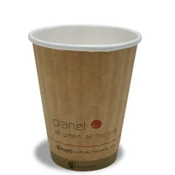 StalkMarket Planet+ Compostable Hot Cups, Double Wall, 8 Oz, Brown, Pack Of 1,000 Cups