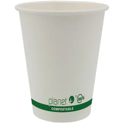 StalkMarket Planet+ Compostable Hot Cups, 12 Oz, White, Pack Of 1,000 Cups