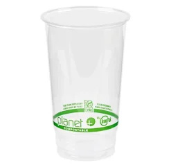 StalkMarket Planet+ Compostable Cold Cups, 24 Oz, Clear, Pack Of 1,000 Cups