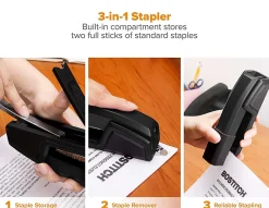 Stanley-Bostitch EpicEpic™ Stapler With Antimicrobial Protection, Black