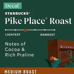 Starbucks® K-Cup Decaf Pike Place Roast Coffee, 24/Pack, 4/Box, 12434952CT
