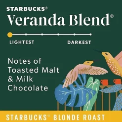 Starbucks® K-Cup Veranda Blend Coffee - Compatible with Keurig Brewer - Light - K-Cup - Veranda Blend - 24/Box - 4 / Carton