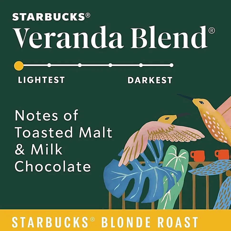 Starbucks® K-Cup Veranda Blend Coffee - Compatible with Keurig Brewer - Light - K-Cup - Veranda Blend - 24/Box - 4 / Carton