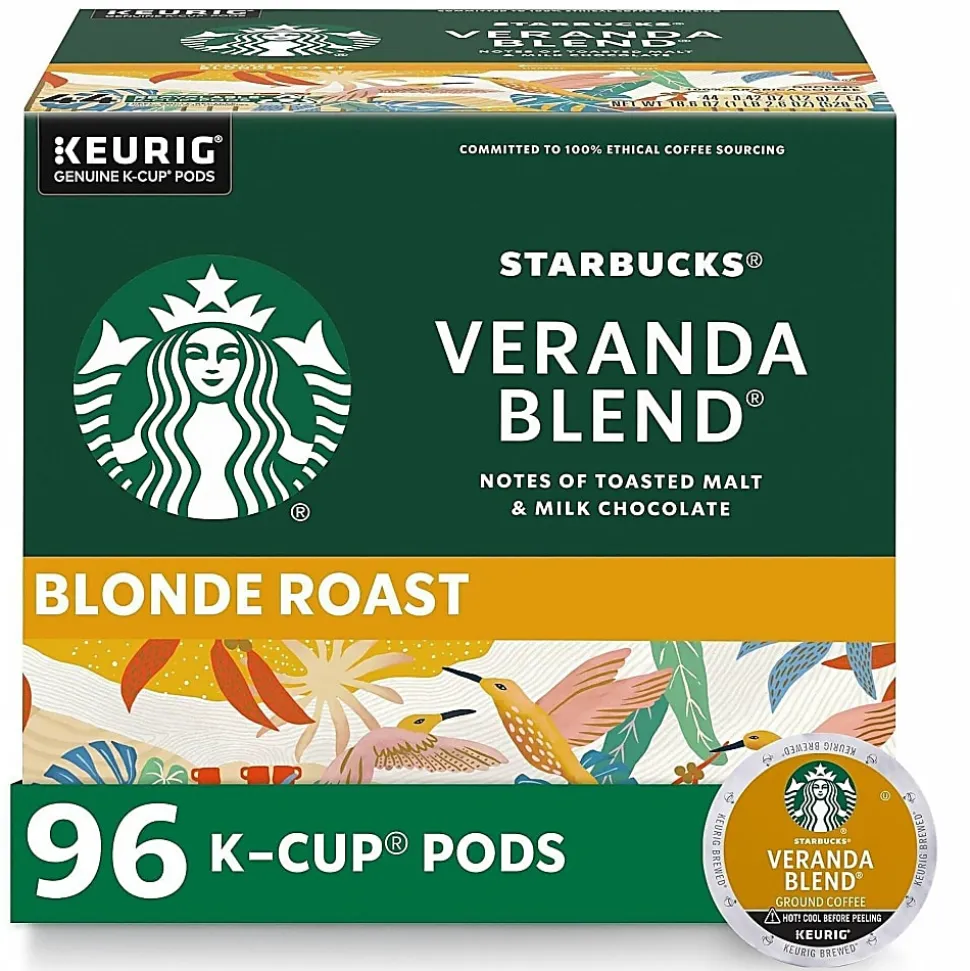 Starbucks® K-Cup Veranda Blend Coffee - Compatible with Keurig Brewer - Light - K-Cup - Veranda Blend - 24/Box - 4 / Carton