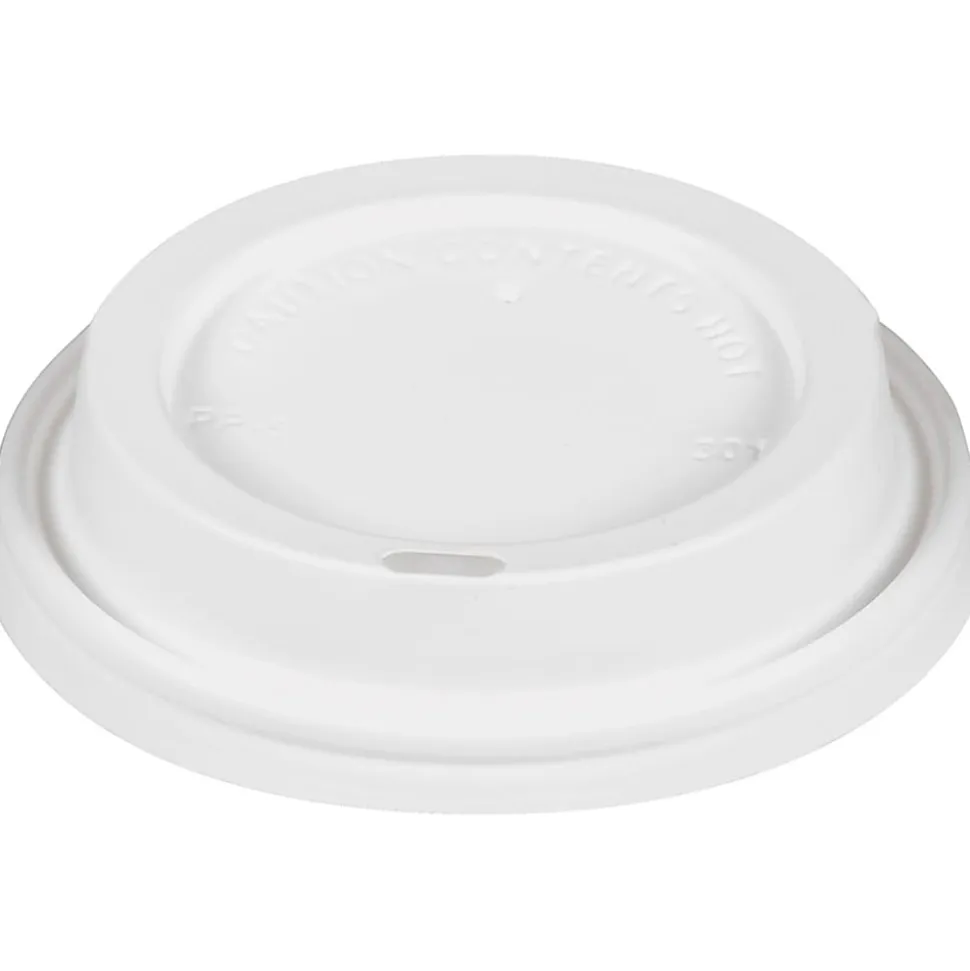 Starbucks Plastic Hot Cup Lids, White, Carton Of 1,020 Lids