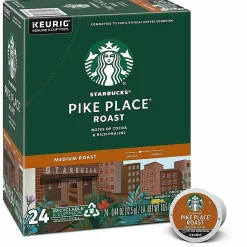 Starbucks® Single-Serve Coffee K-Cup®, Pike Place, Carton Of 24