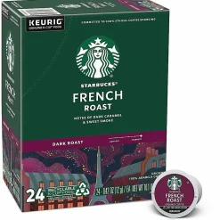 Starbucks® Single-Serve Coffee K-Cup®, French Roast, Carton Of 24