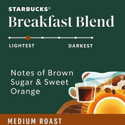 Starbucks® Single-Serve Coffee K-Cup®, Breakfast Blend, Carton Of 24