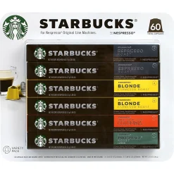 Starbucks® Single-Serve Coffee Freshpacks, Variety Pack, Carton Of 60, 6 x 10 Per Box