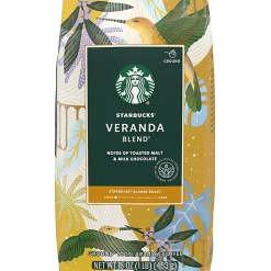 Starbucks® Veranda Ground Roast Coffee, Premium Blonde, 16 oz (1 lb) Bag, 1 Each