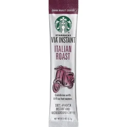 Starbucks® VIA™ Ready Brew Coffee, Italian Roast, 0.1 Oz Per Bag, Carton Of 8 Bags