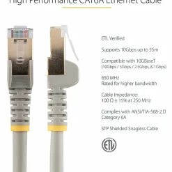 StarTech CAT6a Ethernet Cable, 10'