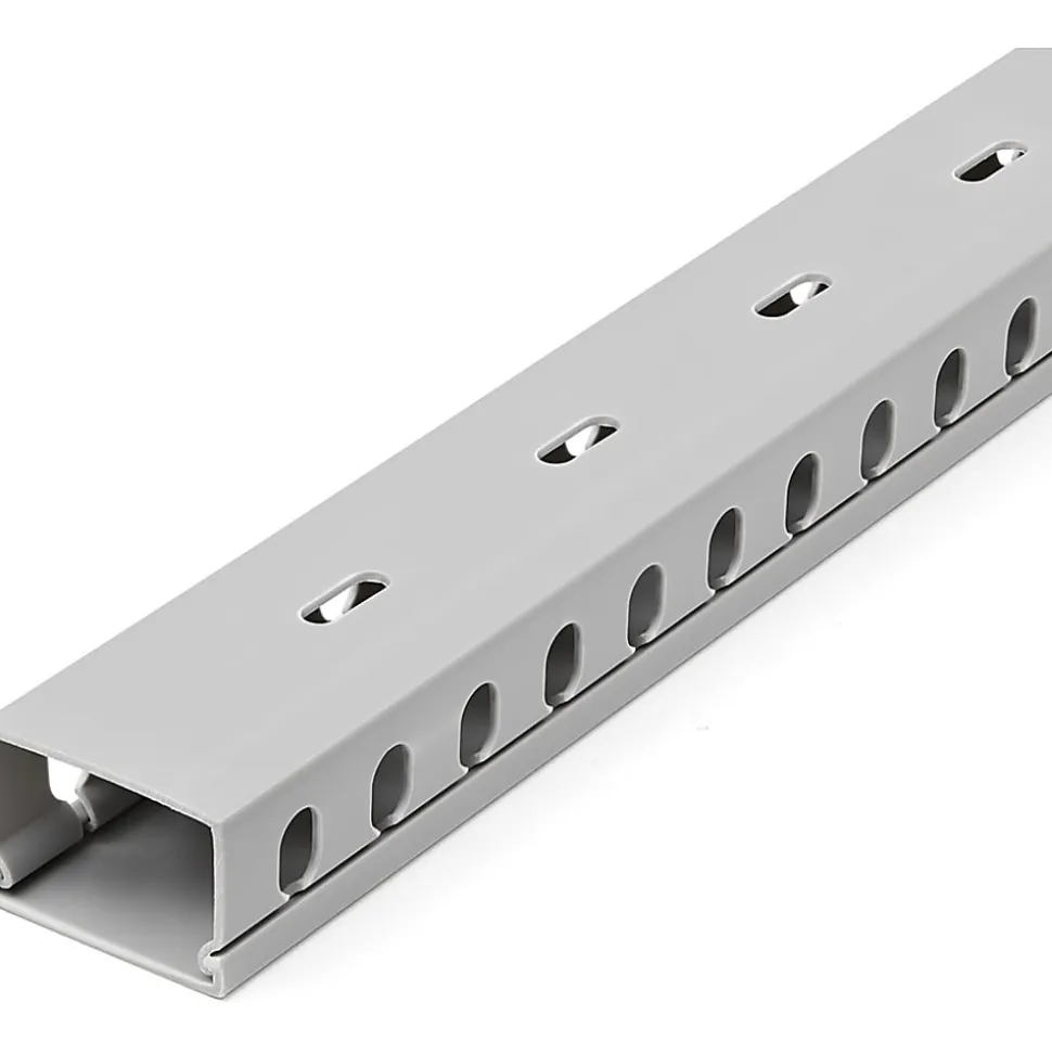 StarTech.com Cable Management Raceway w/Parallel Slots 78in - Network Cable Hider Kit - Slotted Wire Duct System - CBMWD3825