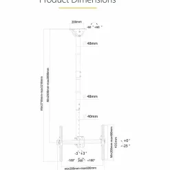 StarTech.com Ceiling TV Mount For 32 to 75