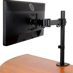 StarTech.com Desk Mount Monitor Arm 34 inch VESA Displays - Articulating Single Monitor Pole Mount - Height Adjustable Arm - Clamp/Grommet
