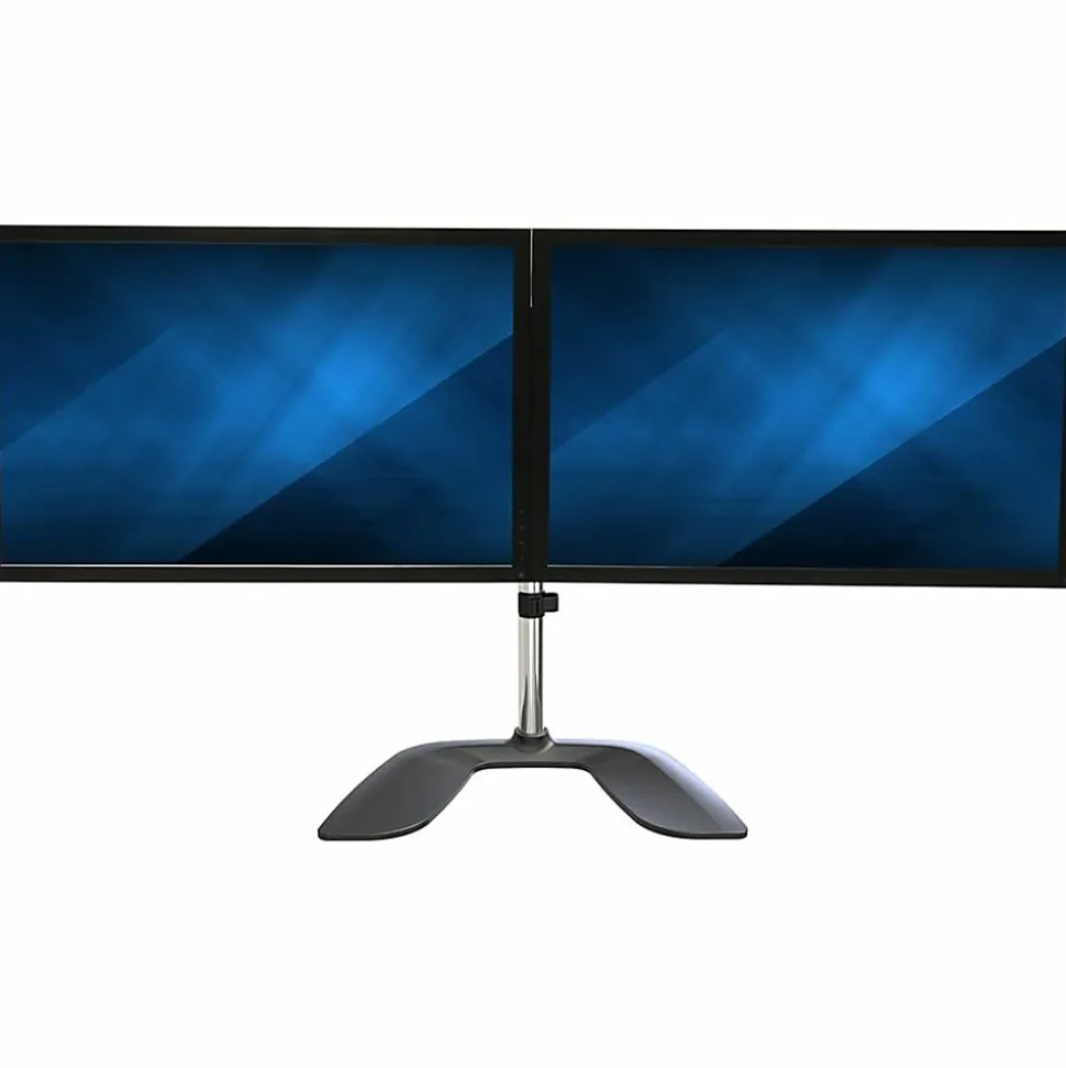 StarTech.com Dual Monitor Stand - Articulating Arms - Height Adjustable - For VESA Mount Monitors up to 32 - Steel/Aluminum - Black, Silver