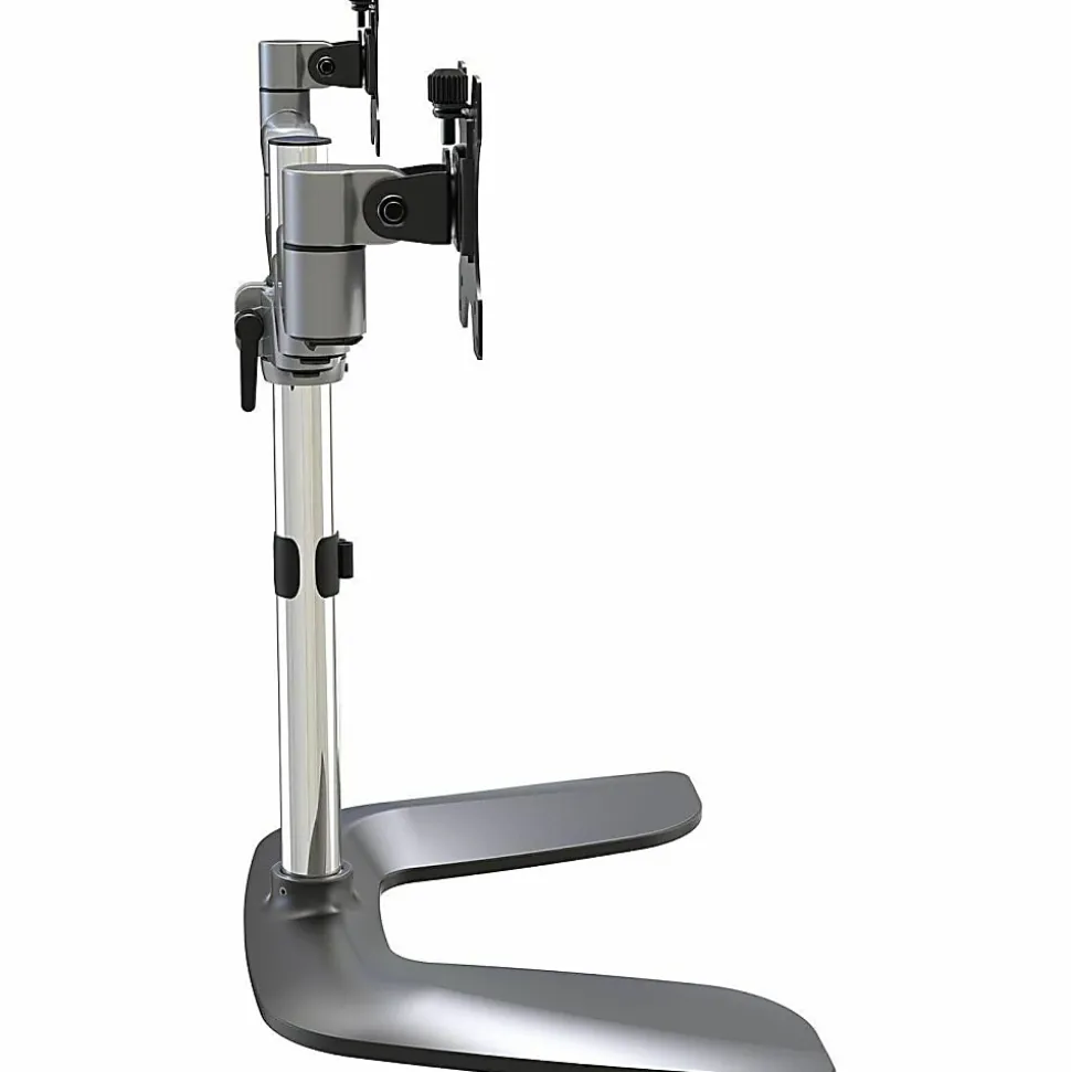 StarTech.com Dual Monitor Stand - Articulating Arms - Height Adjustable - For VESA Mount Monitors up to 32 - Steel/Aluminum - Black, Silver