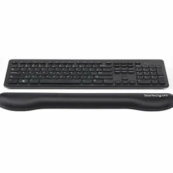 StarTech.com Foam Keyboard Wrist Rest  Ergonomic Wrist Support  Padded Keyboard Desk Cushion for Typing  Black Computer Hand & Arm Rest