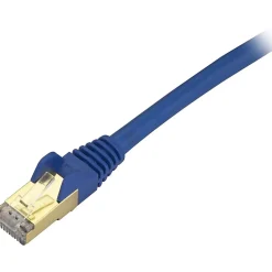 StarTech.com 8ft Blue Cat6a Shielded Patch Cable - Cat6a Ethernet Cable - 8 ft Cat 6a STP Cable - Snagless RJ45 Ethernet Cord - C6ASPAT8BL