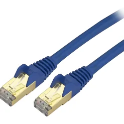 StarTech.com 8ft Blue Cat6a Shielded Patch Cable - Cat6a Ethernet Cable - 8 ft Cat 6a STP Cable - Snagless RJ45 Ethernet Cord - C6ASPAT8BL