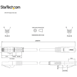 StarTech.com 150ft Blue Cat6 Patch Cable with Snagless RJ45 Connectors - Long Ethernet Cable - 150 ft Cat 6 UTP Cable - N6PATCH150BL